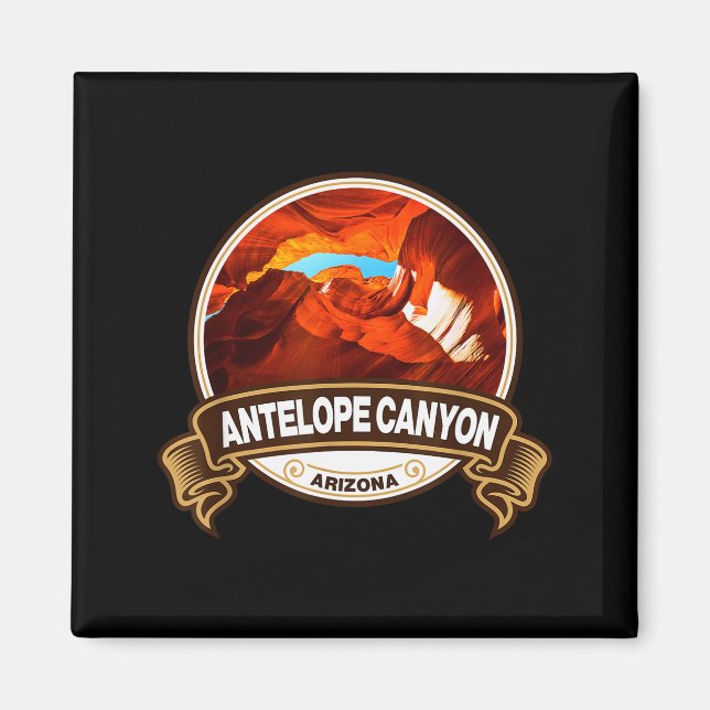 Imã Antelope Canyon Arizona Landmark Badge Vintage  (Frente)