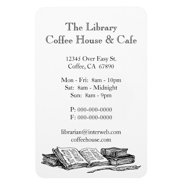 Ímã Anteriores Livros Restaurante Anúncio Anúncio Magn (Vertical)