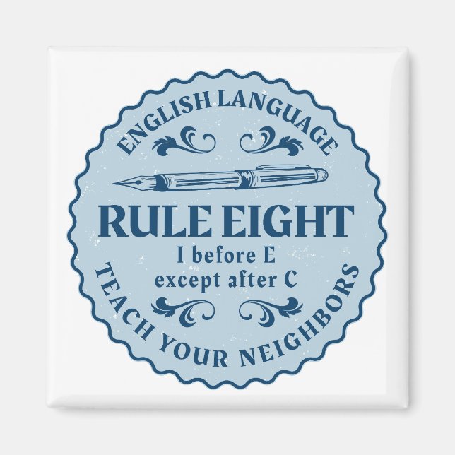 Imã Antes de E exceto depois de C Regra Engraçado (Frente)