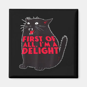 Imã Antes de Mais Nada Sou um Delicioso Gato Preto Ris