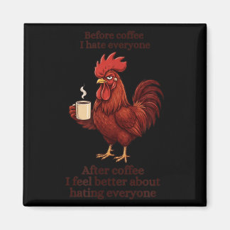 Imã Antes do Café Depois do Café Humor Divertido Mascu