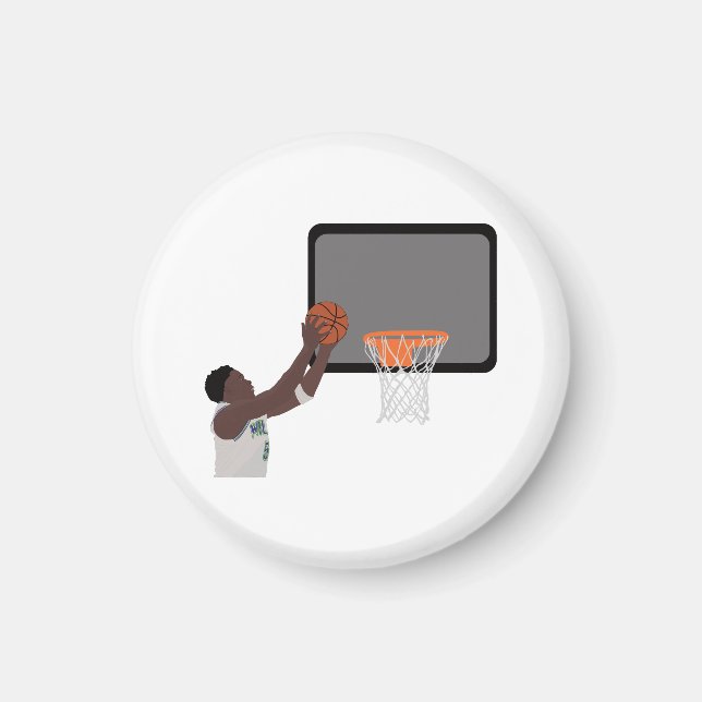 Imã Anthony Edwars coloca a bola no cesto (Frente)