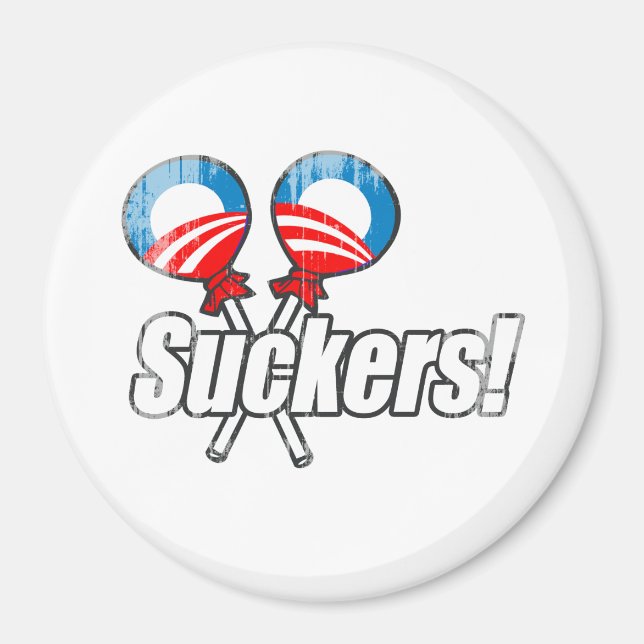 Imã Anti-Obama Bumpersticker - Suckers Faded.png (Frente)