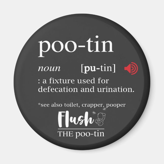 Imã Anti-Putin POOTIN Funny Dictionary Magnet (Frente)