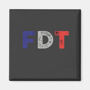 Imã Anti Trump Maga FDT Resiste Democracia Retro