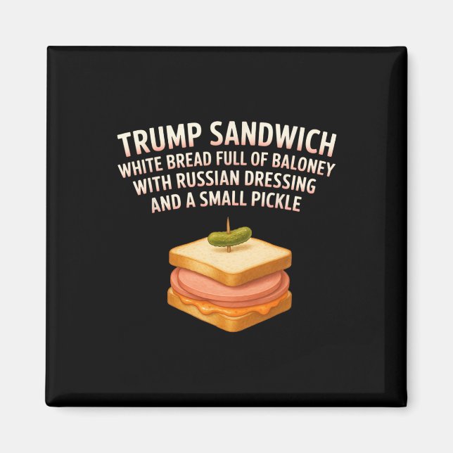 Imã Anti Trump Sandwich Sinal Funny Donald (Frente)