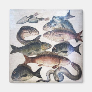 IMÃ ANTICOS MOSAÍDOS ROMANOS, PESCAS, CENA CÉLULA DE