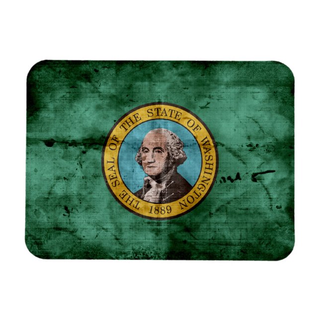 Ímã Antiga bandeira do Estado de Washington (Horizontal)
