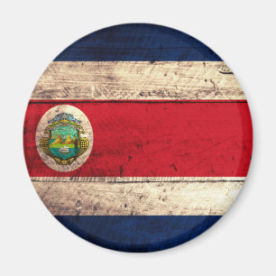 Imã Antiga bandeira do Wooden Costa Rica