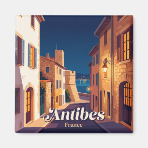 Imã Antiga Cidade de Antibes à Noite França