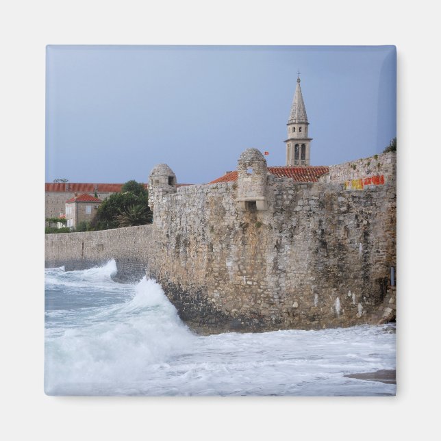 Imã Antiga Fortaleza Budva na Praça Montenegro (Frente)