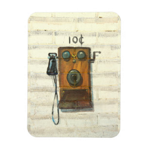 ímã antigo da foto do telefone da parede