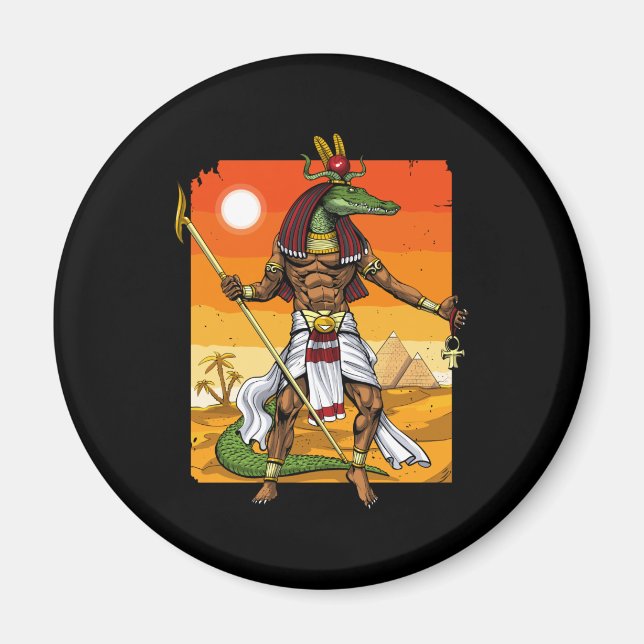 Imã Antigo Deus Egípcio Sobek (Frente)