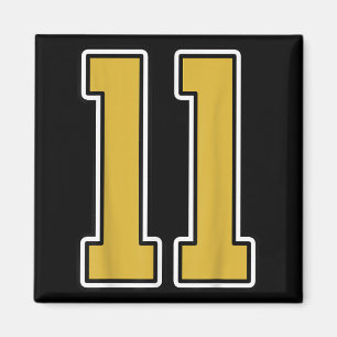 Imã Antigo Dourado Black White Srts Número 11 Jersey U