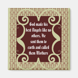 IMÃ ANTIGO ESTILO MÃES POEM MAGNET