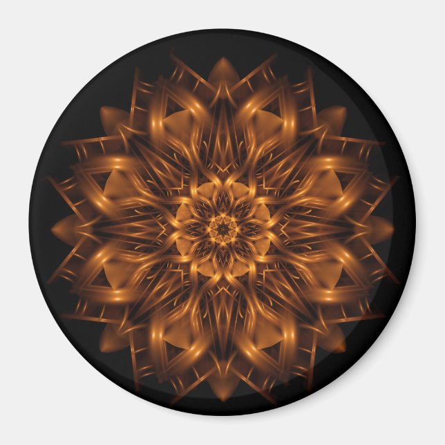 Imã Antigo Medalhão de Cobre Dourado (Frente)