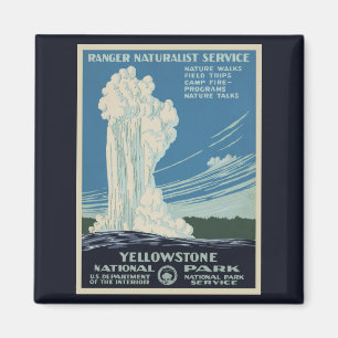 Imã Antigo Old Faithful no Parque Nacional de Yellowst