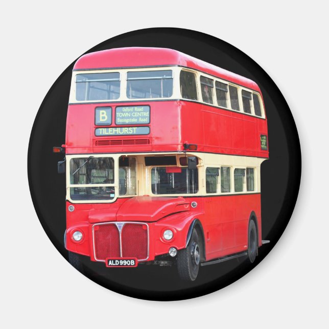 Imã Antigo ônibus de Londres vermelho de cerca de 1950 (Frente)