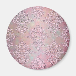 Imã Antigo Rosa Aurora Floral Damasco Feminino
