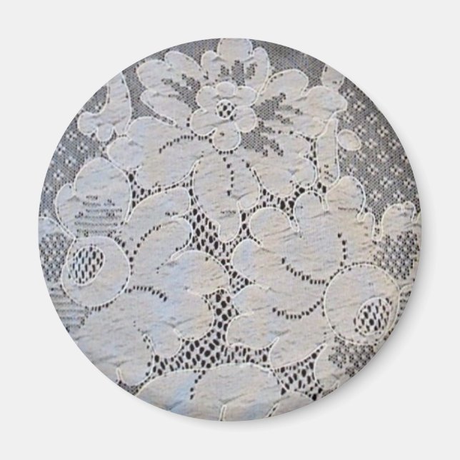 Imã Antiguo Alencon Lace Floral (Frente)