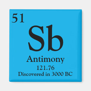 Imã Antimônio Mesa periódica