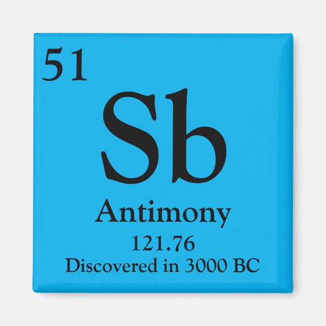 Imã Antimônio Mesa periódica (Frente)