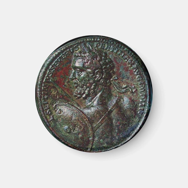 IMÃ ANTIQUE ROMAN BRONZE MEDALLION SEPTIMUS SEVERO (Frente)