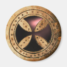 Imã ANTIQUE TEMPLAR CROSS Black Onyx Gem