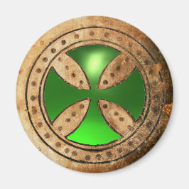 Imã ANTIQUE TEMPLAR CRUZA Gem Emerald Verde