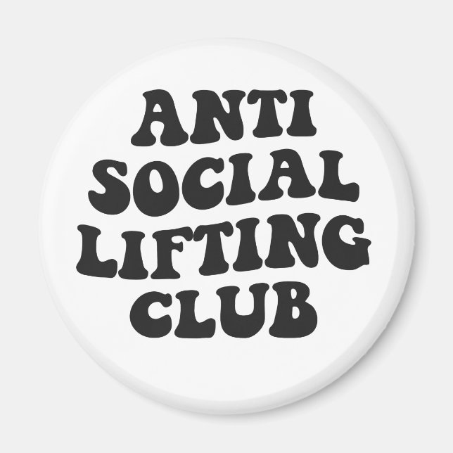 Imã Antisocial Lifting Club Funny Gym Malhação Lover (Frente)