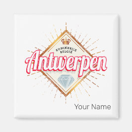 Imã Antwerp Flanders Bélgica Retro Vintage Souvenir