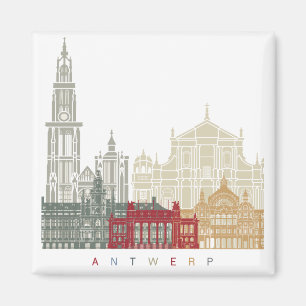Imã Antwerp skyline poster