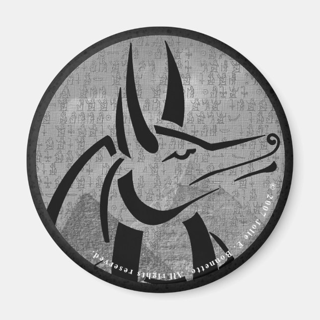 Imã Anubis Round Magnet (Frente)