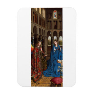 Ímã Anunciação de Van Eyck Premium Luz da Catedral