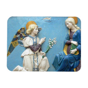 Ímã Anunciação Madona Renascença Della Robbia Azul
