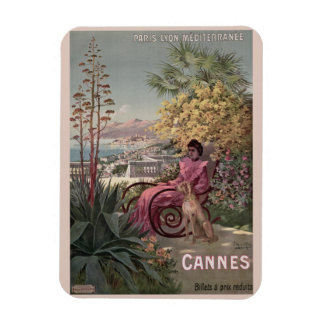 Ímã Anúncio antigo de Vintage Cannes viagem francês
