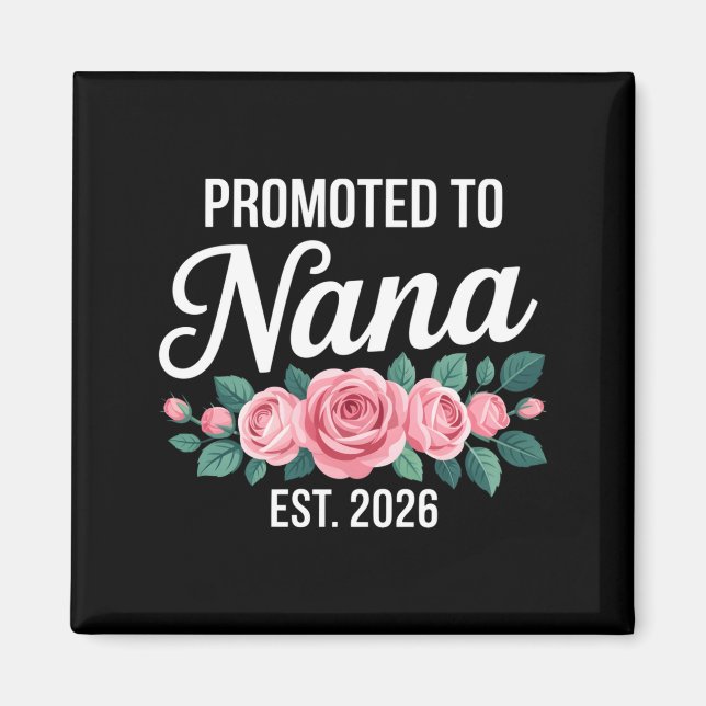 Imã Anúncio de Bebê Engraçado para Avós Nana Est (Frente)