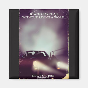Imã anúncio de carro dos anos 80