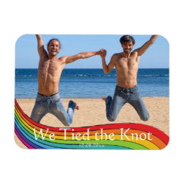 Ímã Anúncio de Casamento de Foto do Mesmo Gênero no Ar