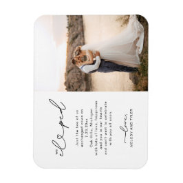 Ímã Anúncio de Casamento Nós Fugimos para Casar Script