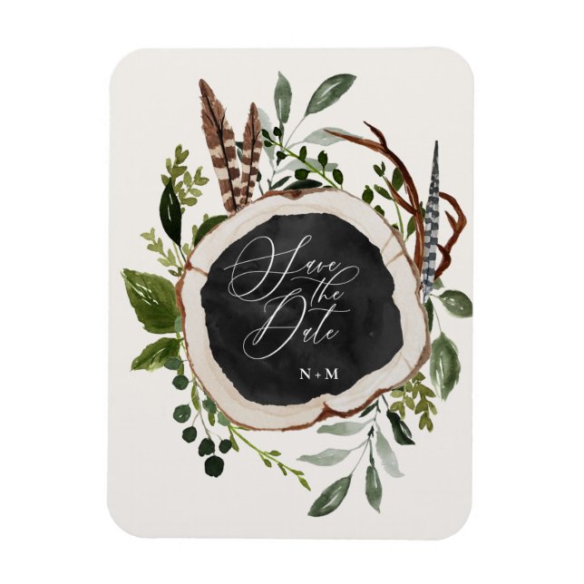 Ímã anúncio de casamento outono de fazenda rústica do  (Vertical)