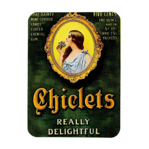 Ímã Anúncio de Chiclets do vintage
