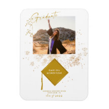 Anúncio de Festa de Formatura em Ouro Moderno Phot