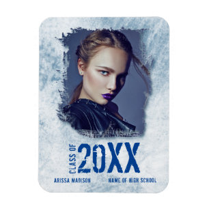 Ímã Anúncio de Formando Azul de Foto do legal Grunge