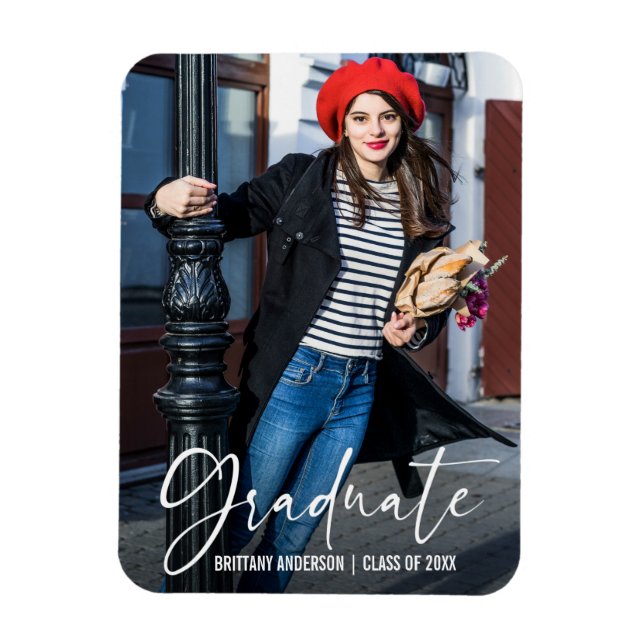 Ímã Anúncio de Foto de Graduação de Caneta de Tinta Ca (Vertical)