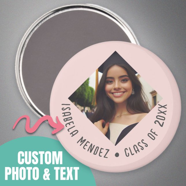 Imã Anúncio de foto personalizado de formatura (Custom Graduation Photo Announcement Magnet.)