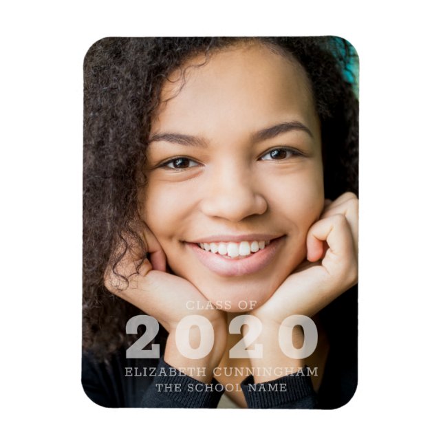 Ímã Anúncio de Graduação Personalizada de Foto 2020 (Vertical)