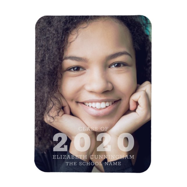 Ímã Anúncio de Graduação Personalizada de Foto 2020 (Vertical)