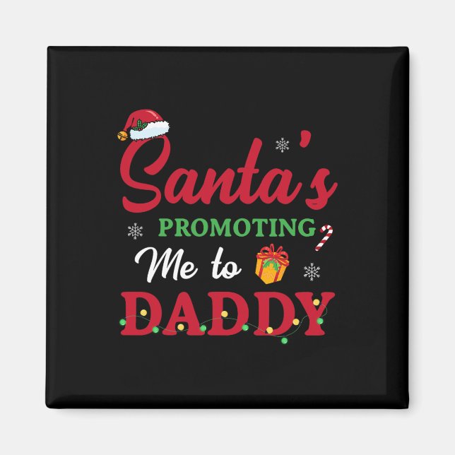 Imã Anúncio de Gravidez de Natal Presente para Novo Pa (Frente)