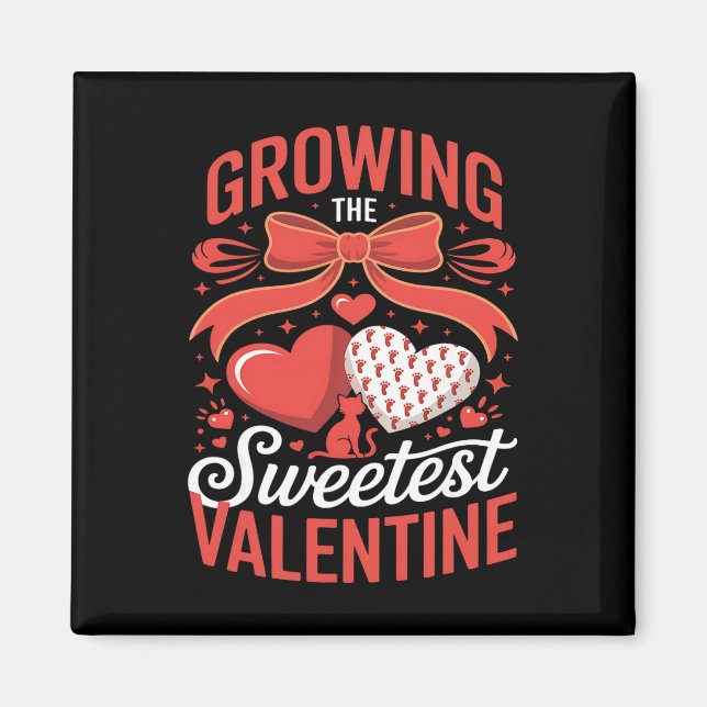 Imã Anúncio de Gravidez do Doce Valentão Crescente (Frente)